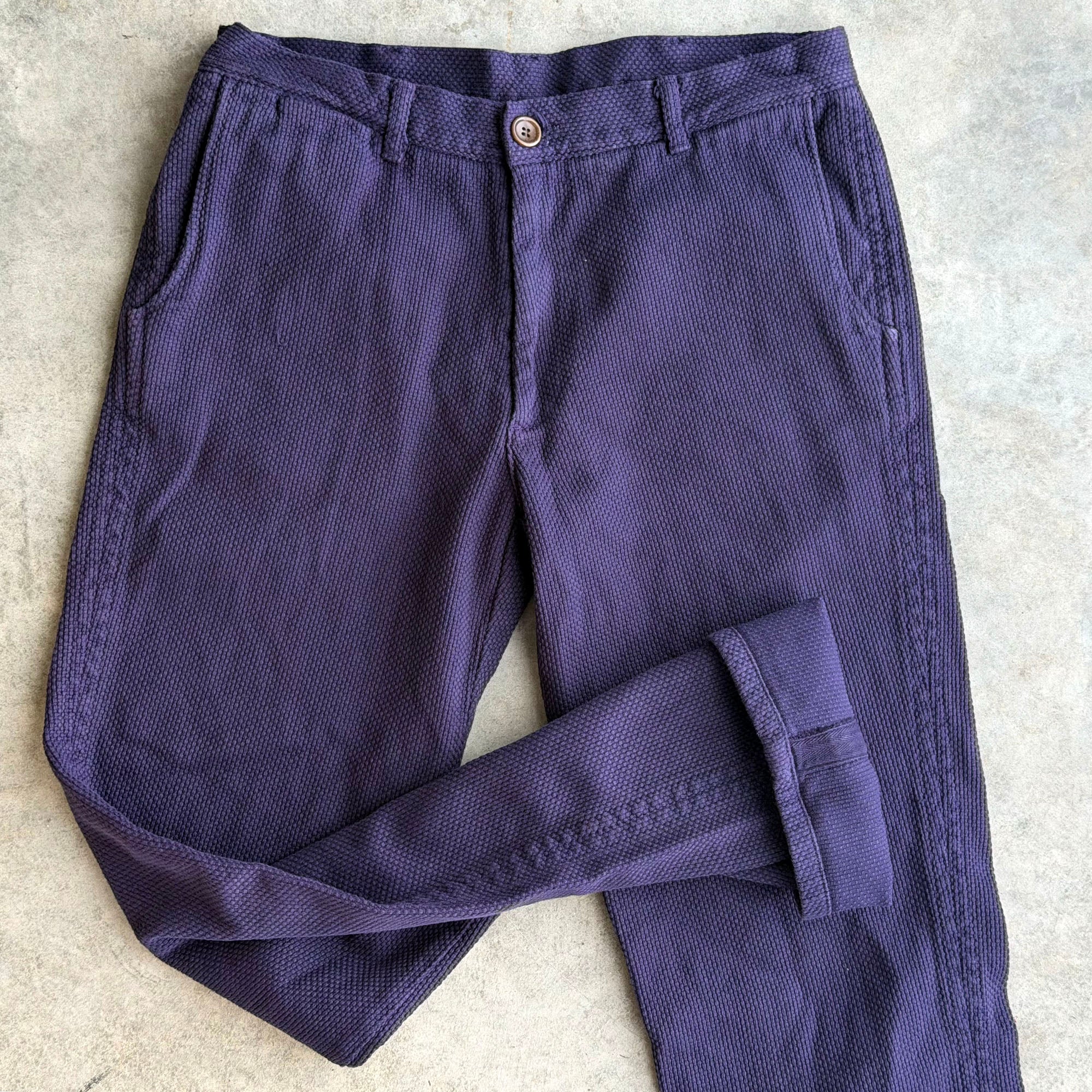 Sample: Rivet Chino in Grape Sashiko Sz 32