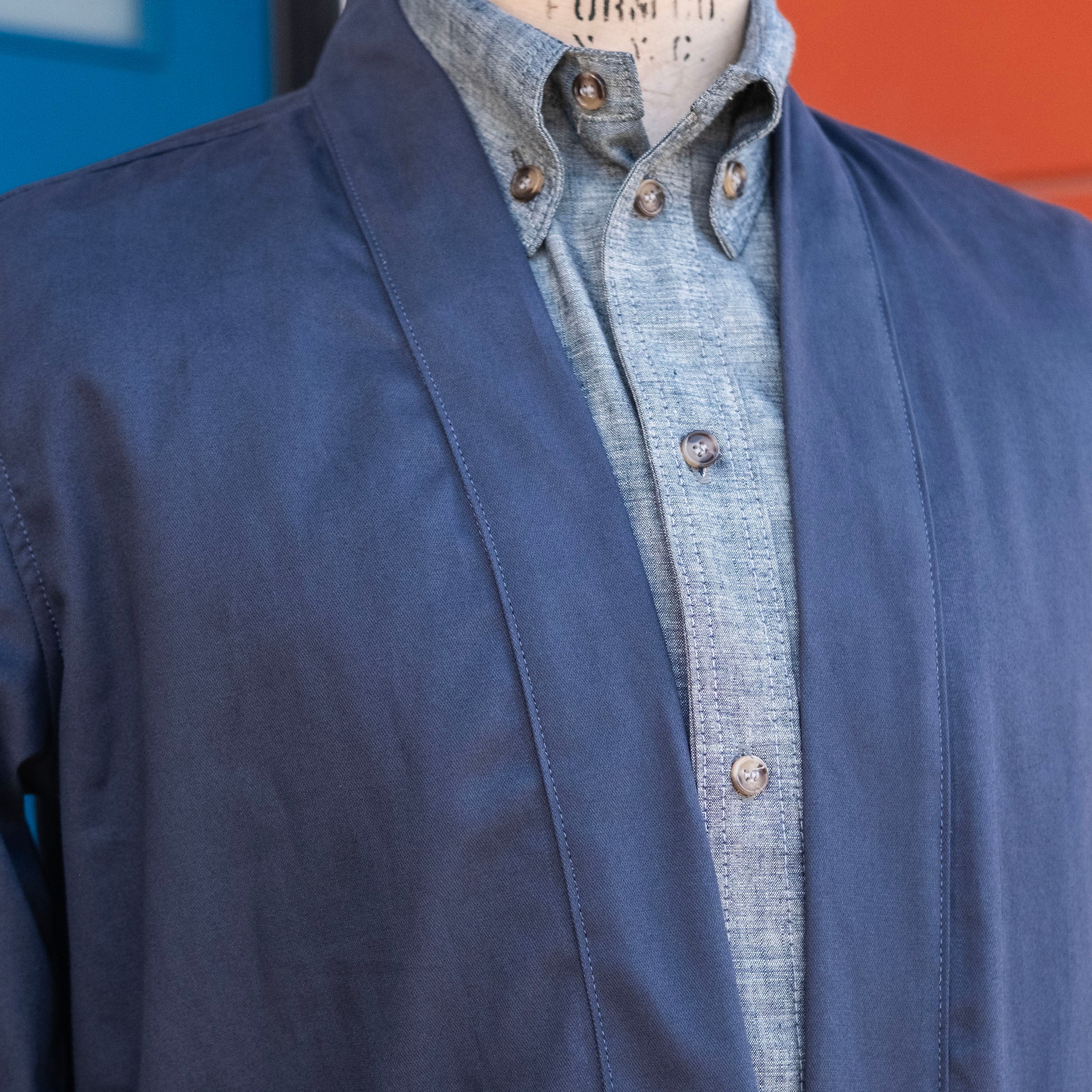 Kamigata Jacket in Blue Smoke Cramerton 8oz Twill