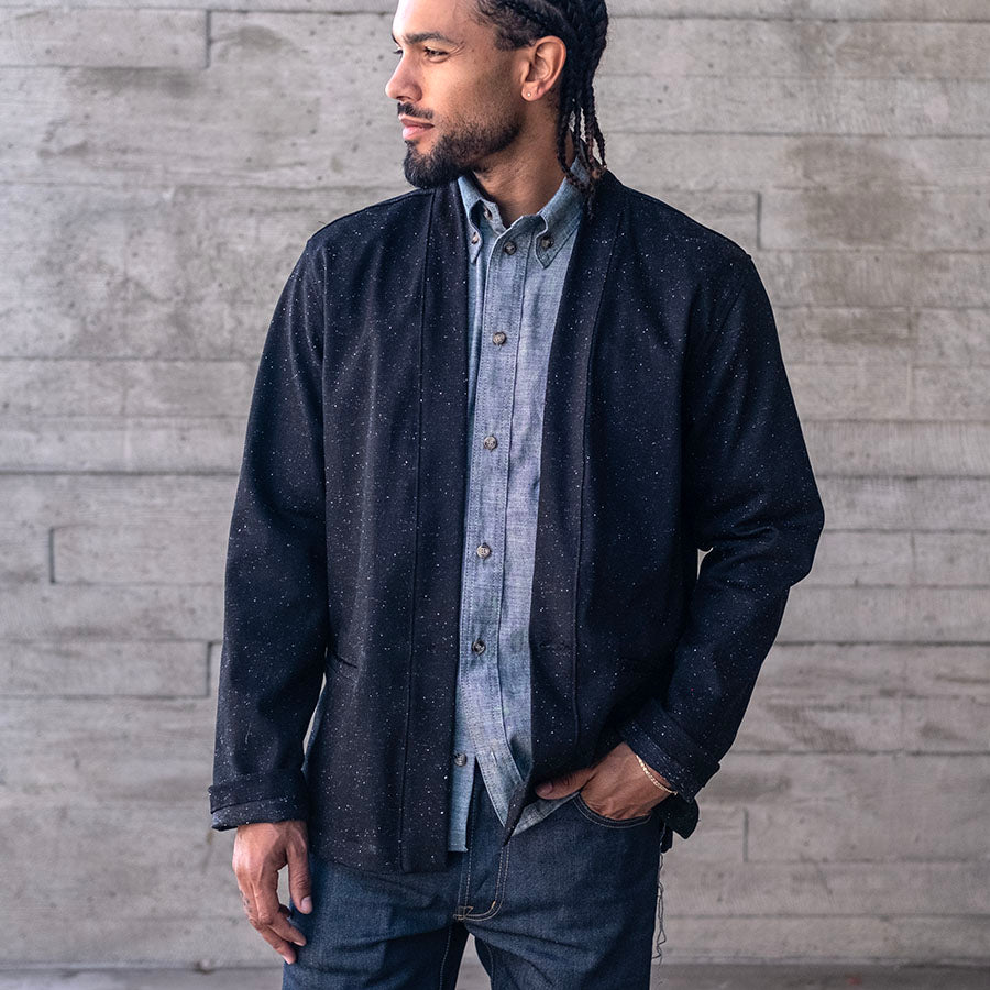 Kamigata Jacket in Shadow Kuroki 10oz Donegal Denim