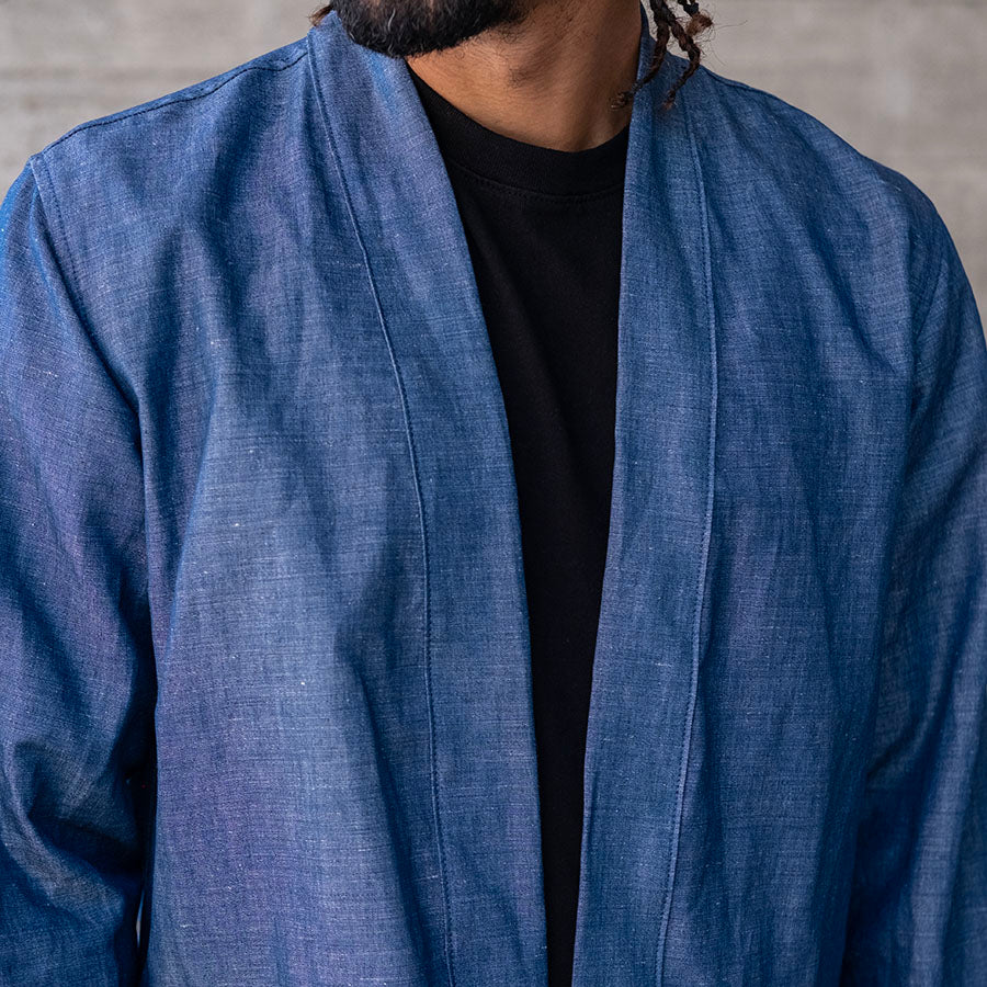 Kamigata Jacket in Hattori Blue Wave Indigo Chambray