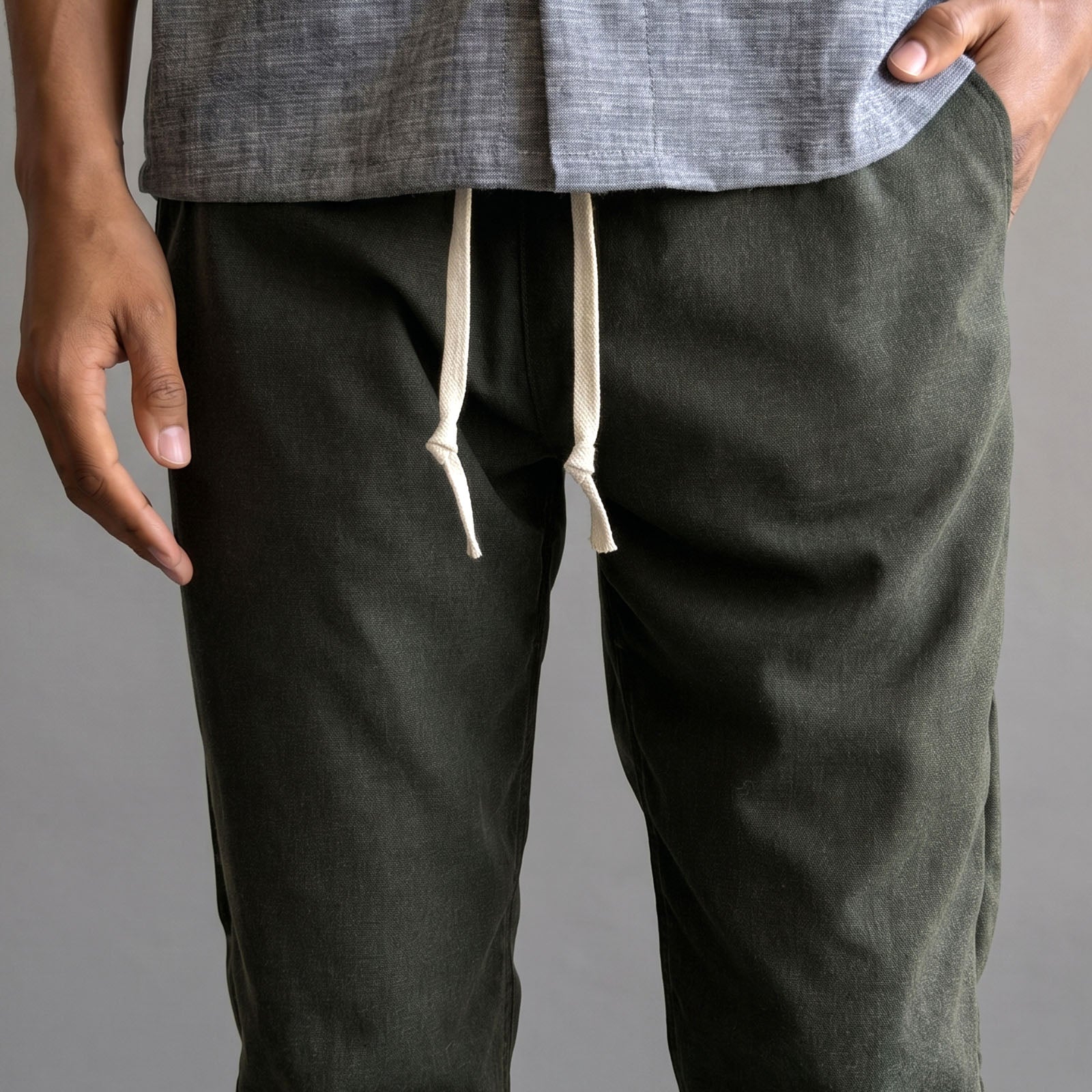 Laidback Pant Forest Green Tropical Wool Sz Large
