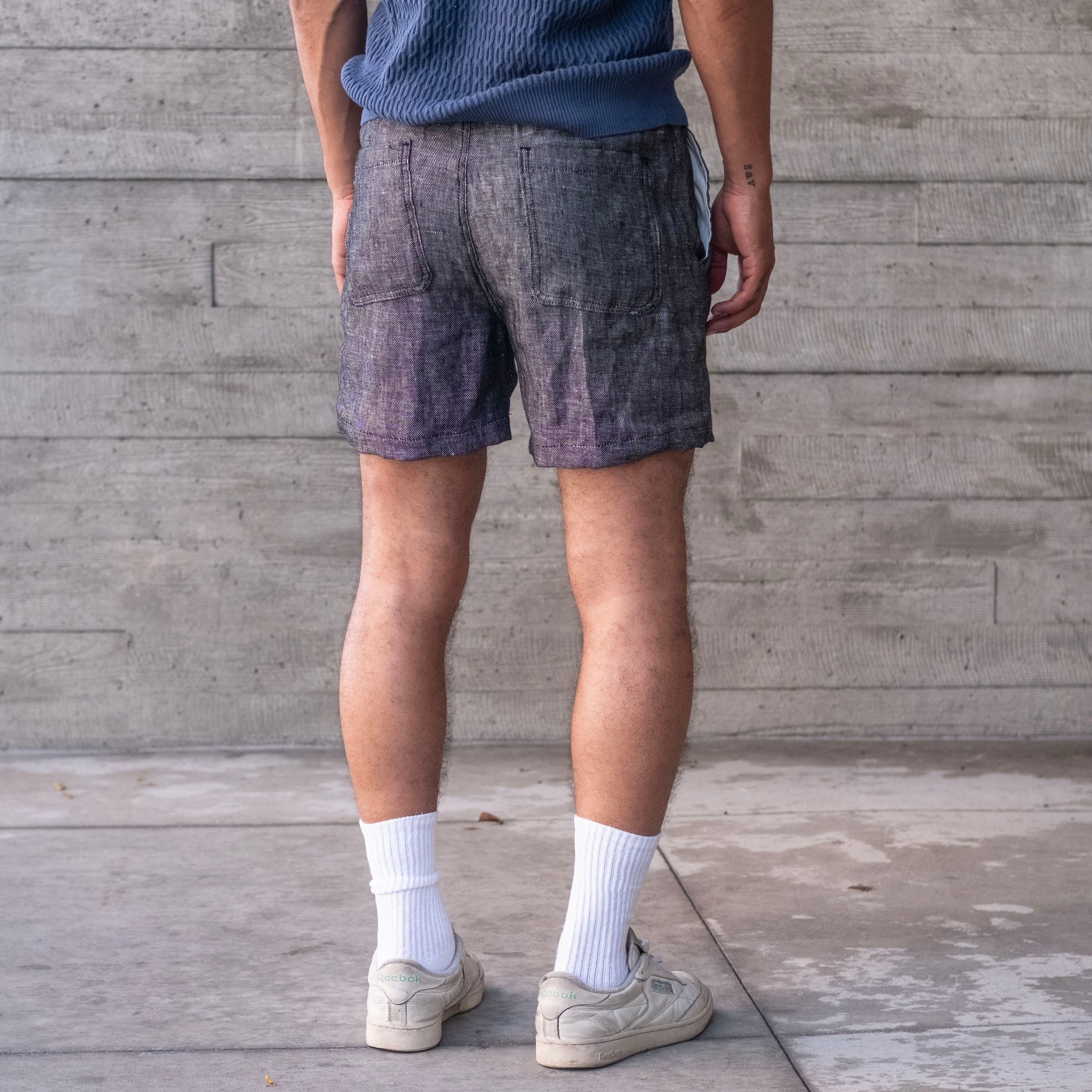 Laidback Short Graphite Albini Linen