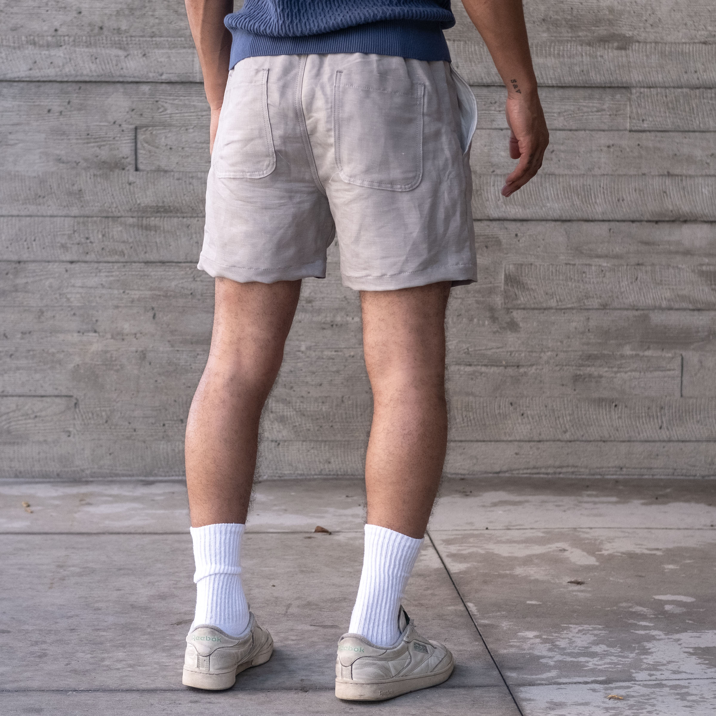 Laidback Short Oyster Albini Linen