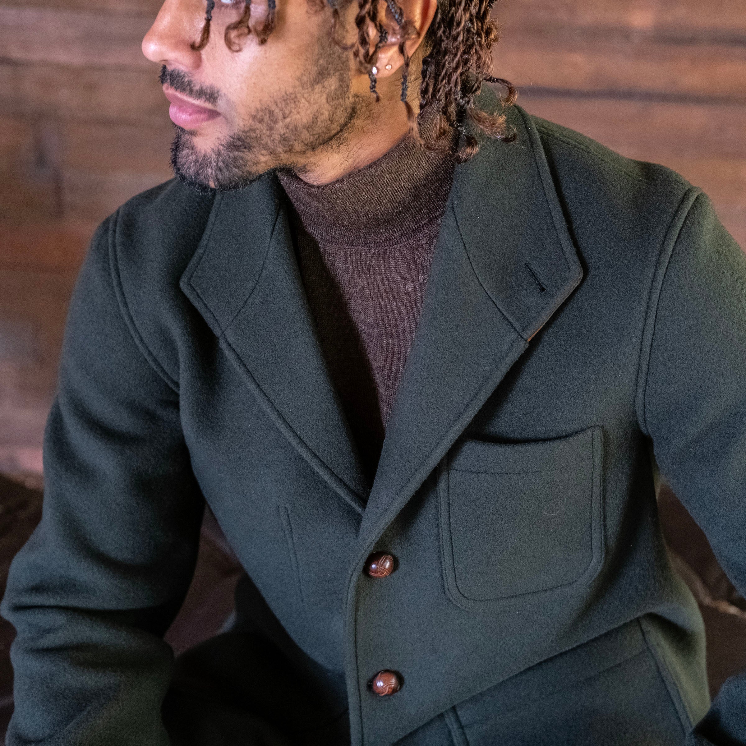 Sample Sale: Teba in Alpine Loden Heavyweight Wool Size 40