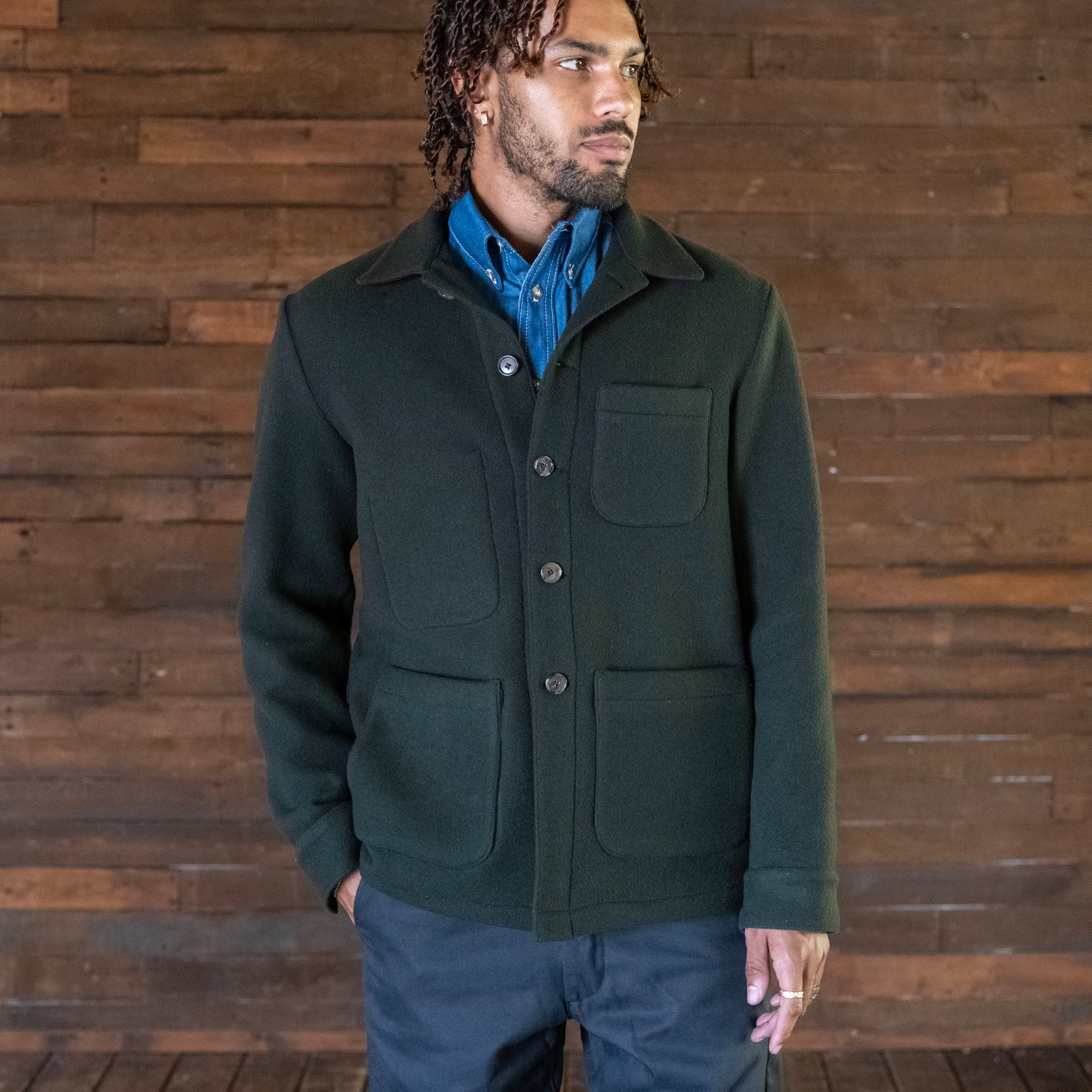 Sample Sale: Doyle in Alpine Loden Heavyweight Wool Size 40