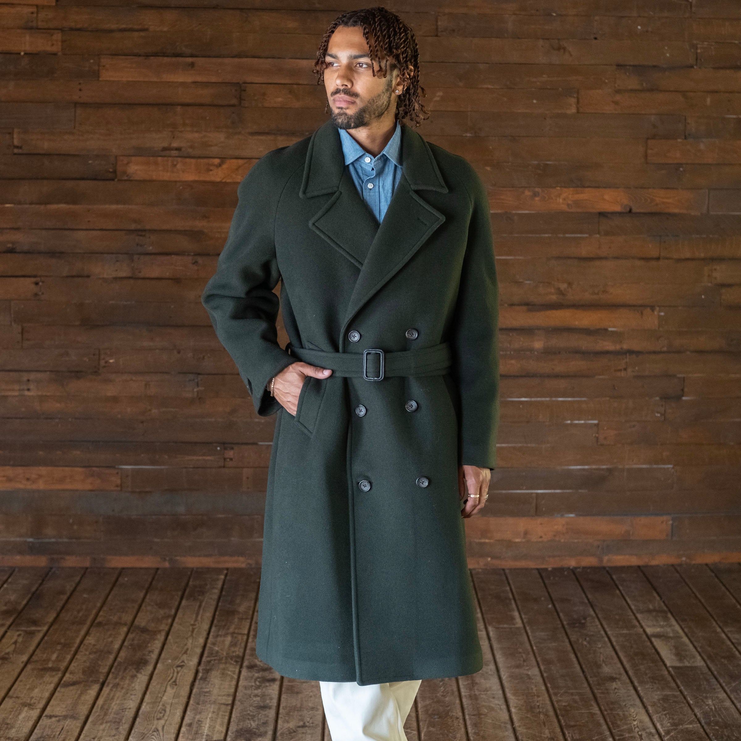 Sample Sale: Madison Overcoat in Alpine Loden Heavyweight Wool Size 40
