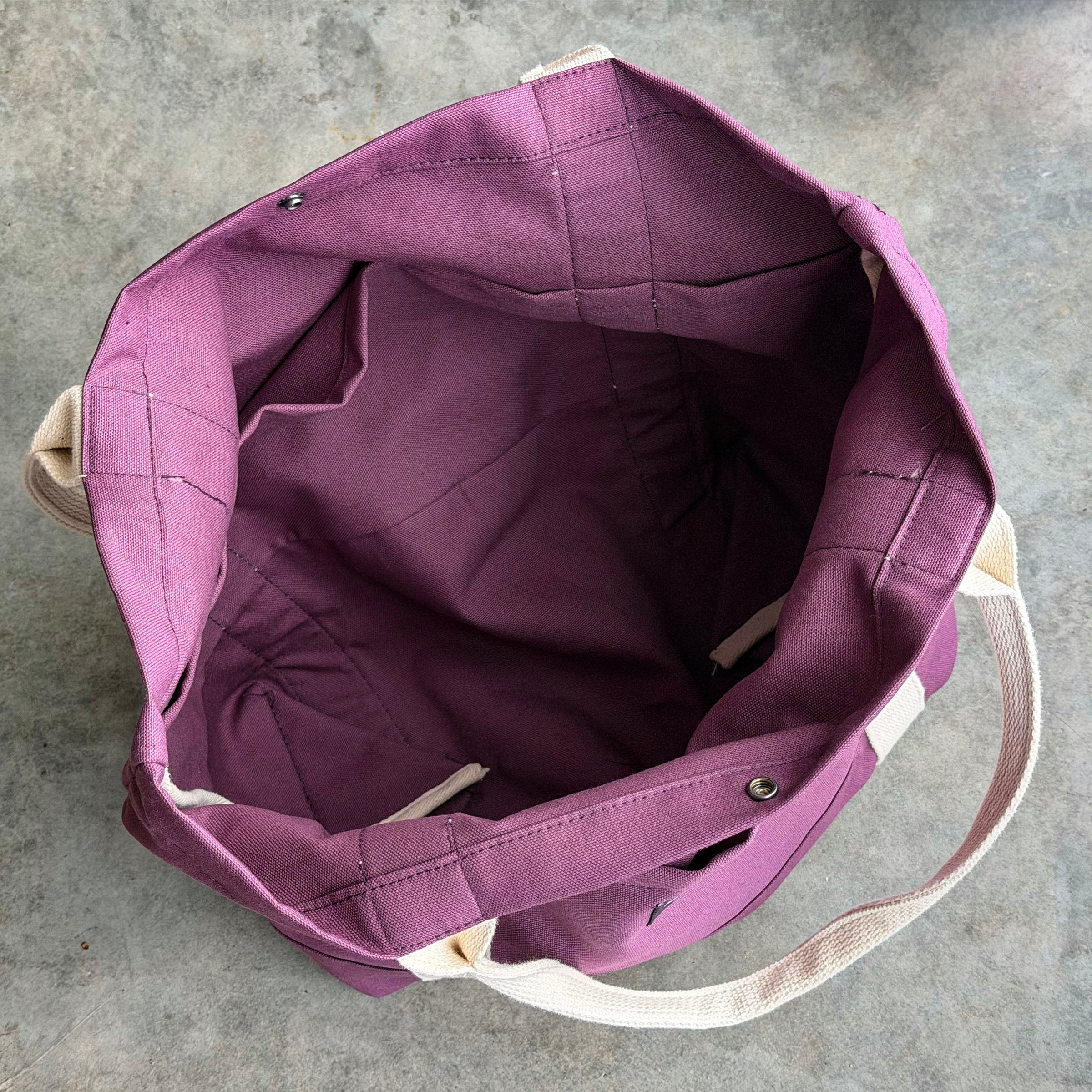 Harbor Tote Bag Raisin Duck Canvas