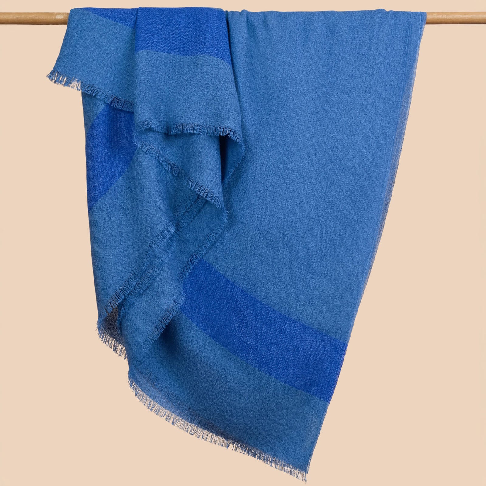 Queen Size Lightweight Solid Stripe Alpaca Blanket