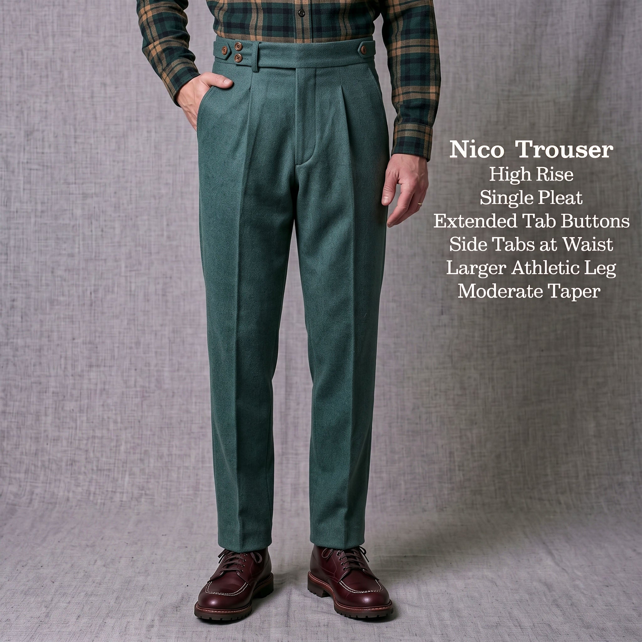 Custom Trousers Racing Green Pure Camel Hair