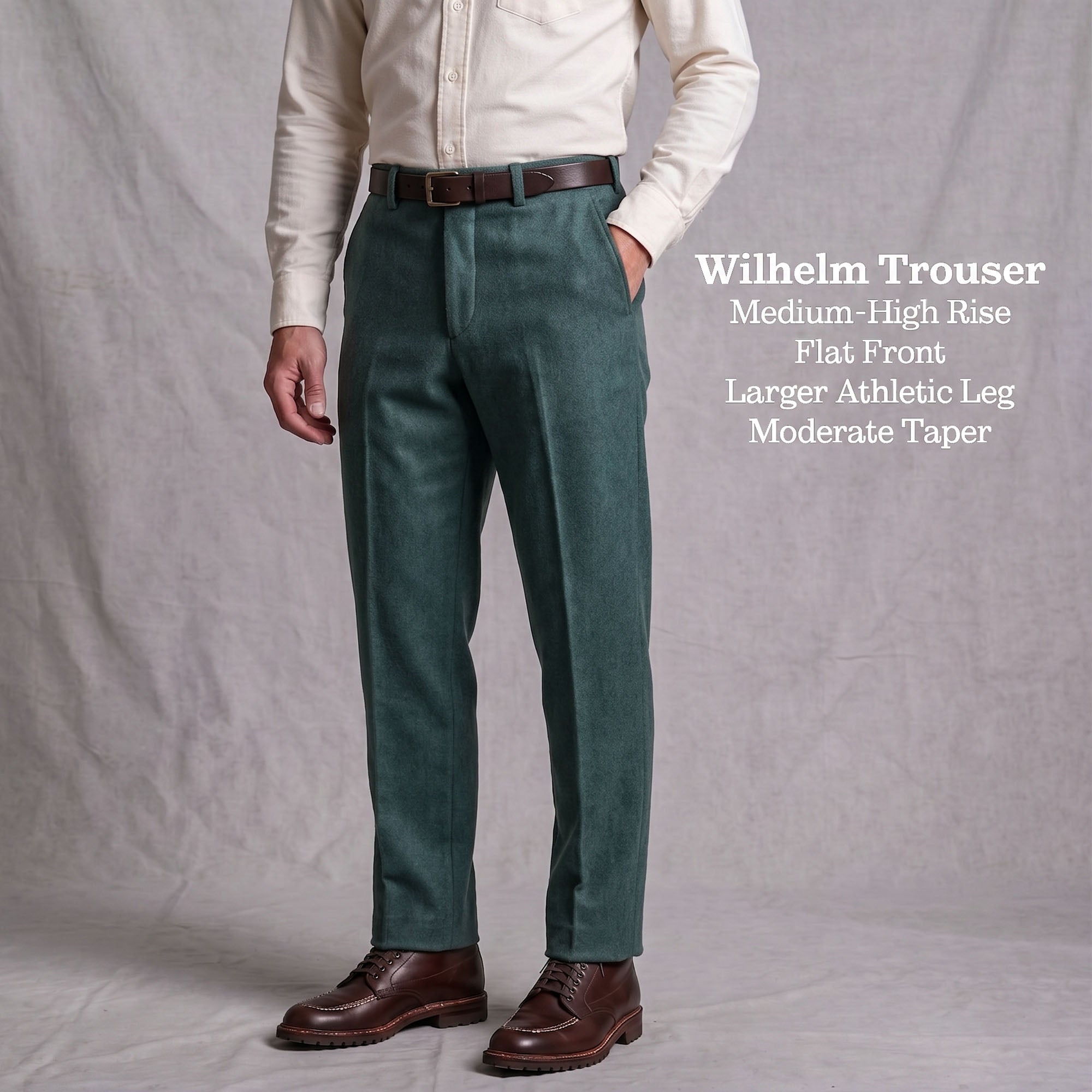 Custom Trousers Racing Green Pure Camel Hair
