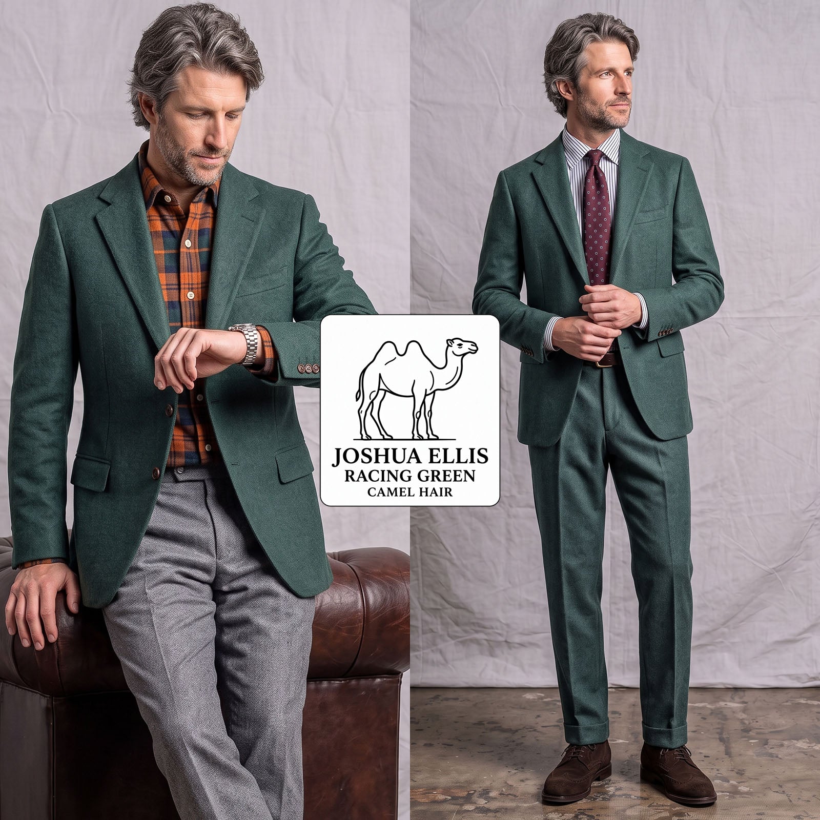 Custom Suits & Sportcoats Racing Green Pure Camel Hair