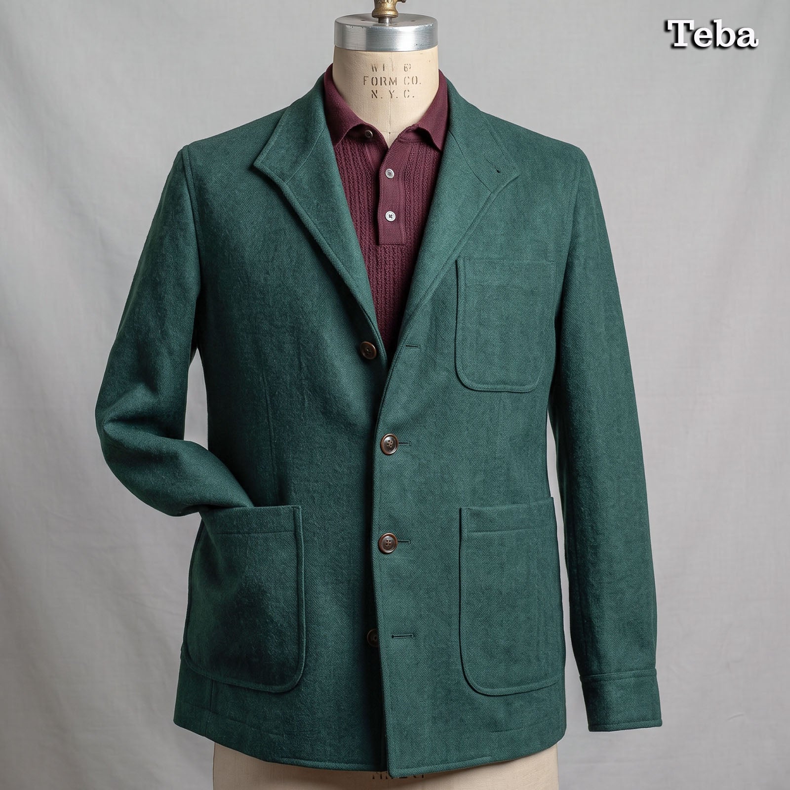 Custom Doyle, Teba, and Ranger Jackets Racing Green Camel Hair