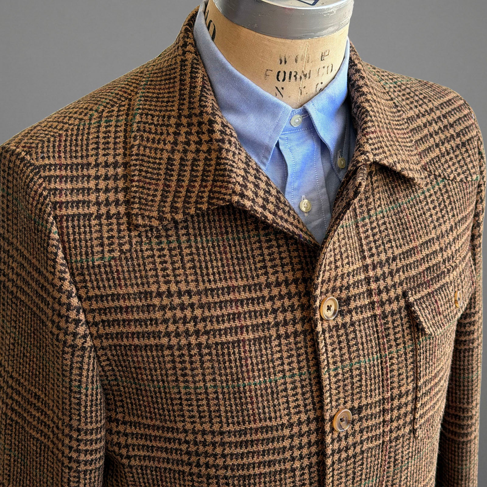 Sample: Toasted Glen Plaid Harris Tweed Ranger Size 40