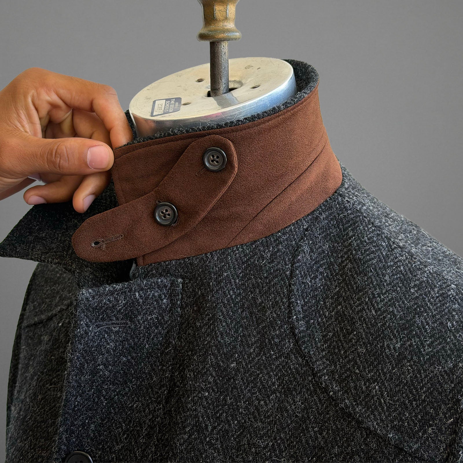 Sample: Grey Herringbone Harris Tweed Ranger Size 40