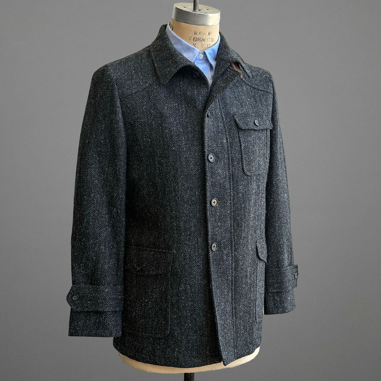 Sample: Grey Herringbone Harris Tweed Ranger Size 40
