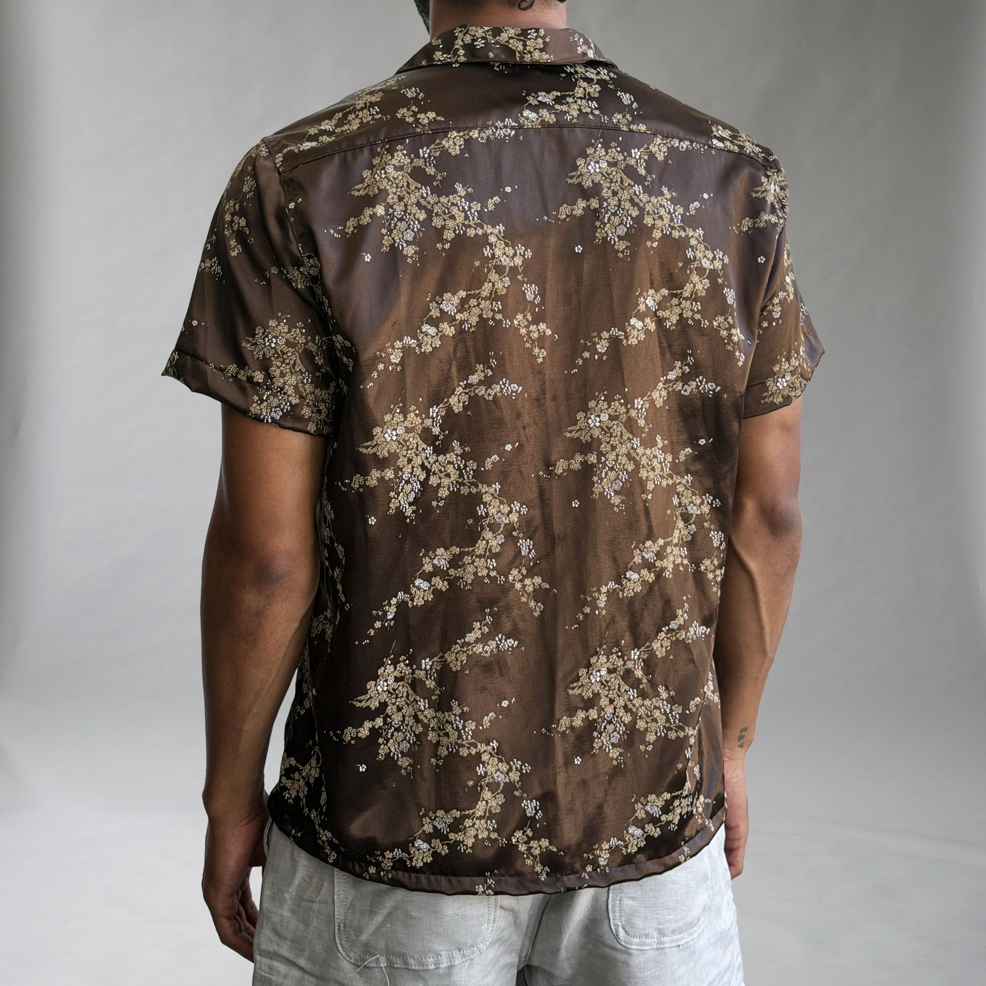 Riviera Cherry Blossom Rayon Short Sleeve Shirt