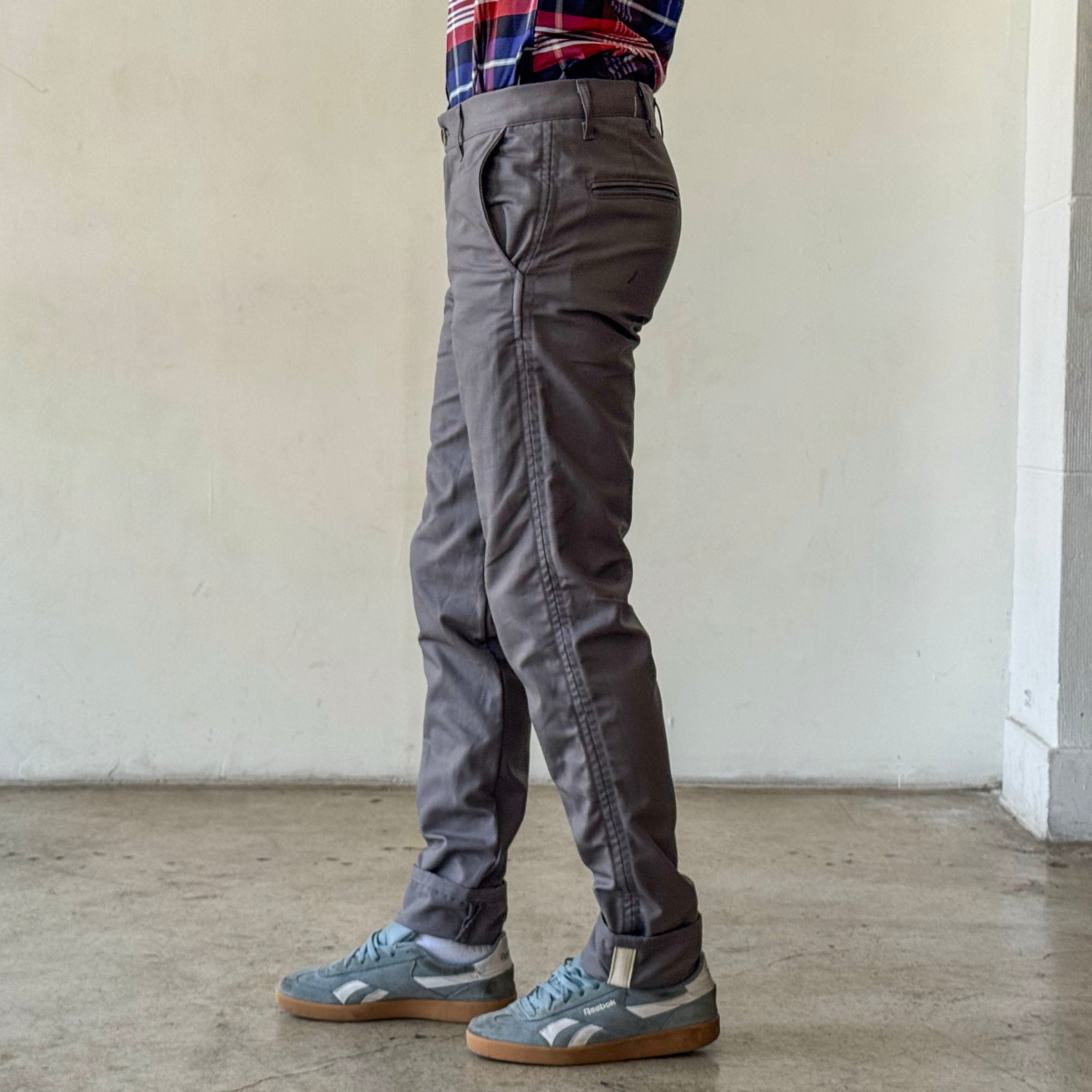 Rivet Chino Quiet Storm 8oz Grey Canvas Sz 33