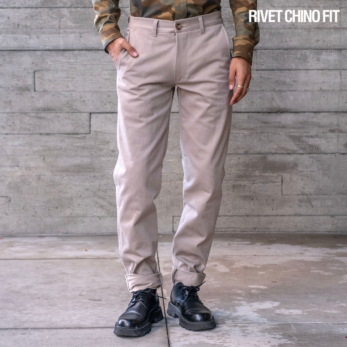 Rivet Chinos in Fall Cavalry Twill & Canvas