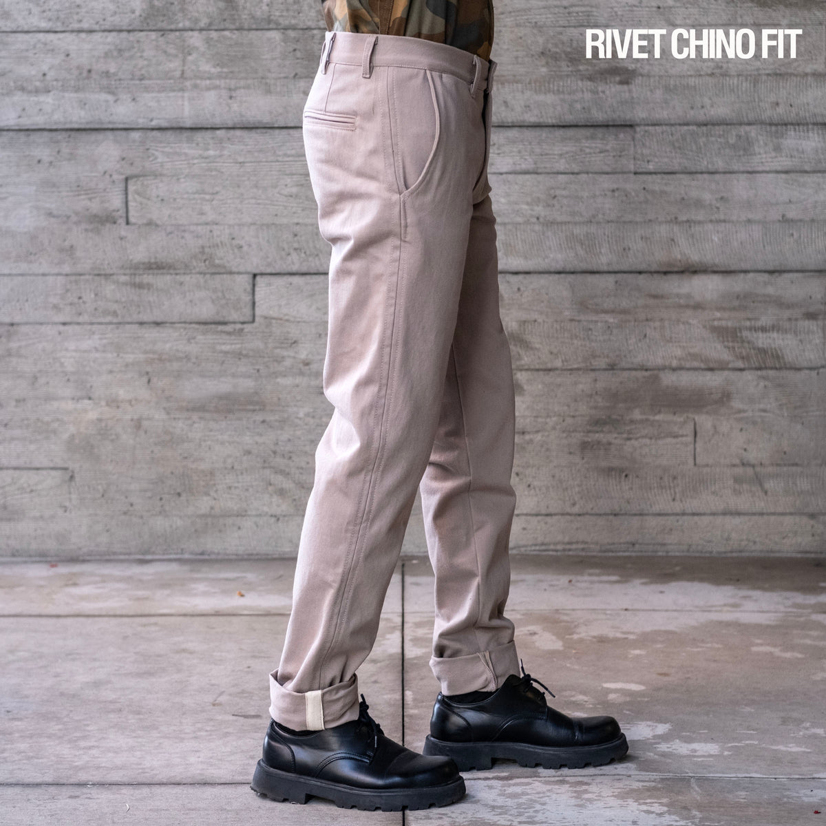 Rivet Chinos in Fall Cavalry Twill & Canvas