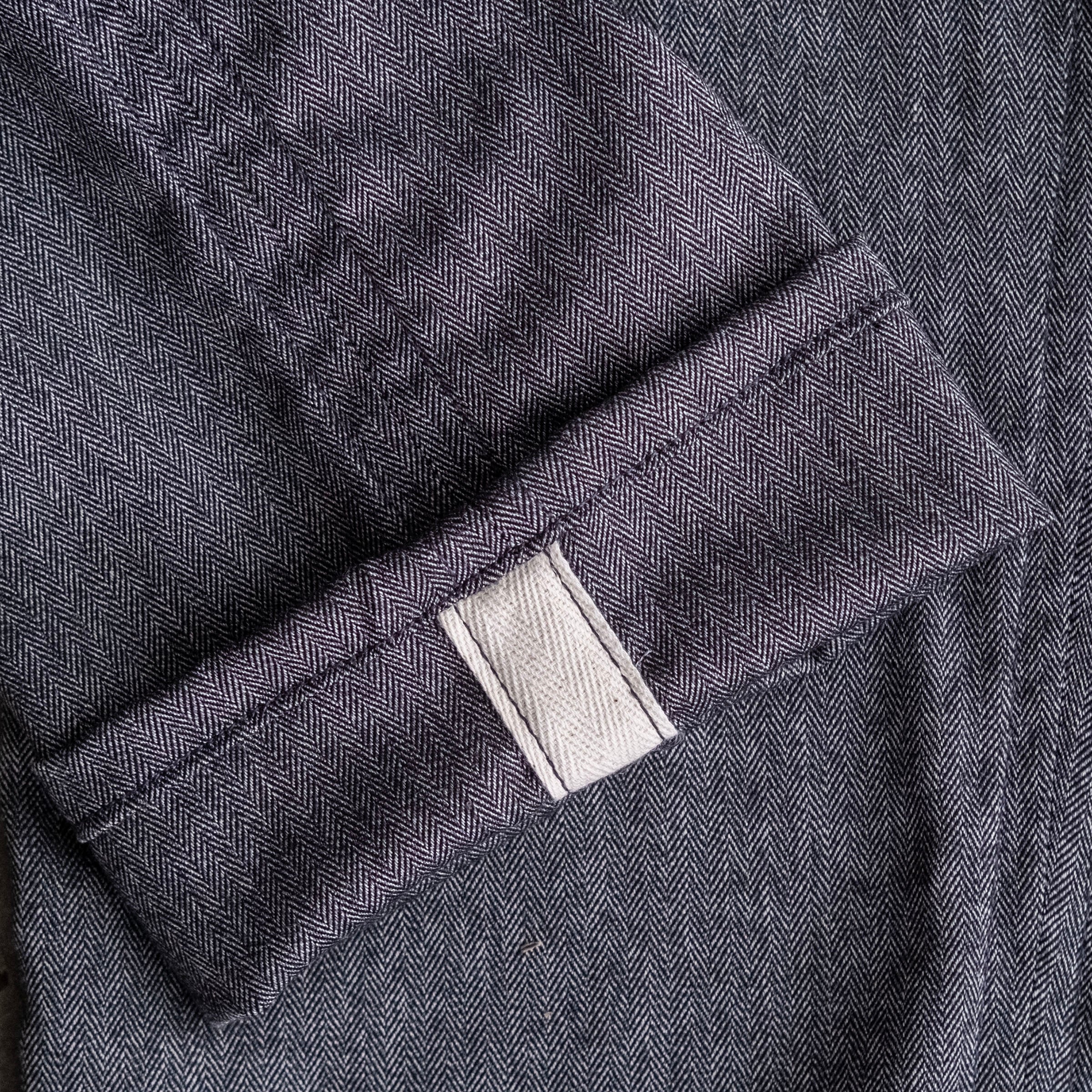 Wilhelm Chino Grey Herringbone Washable Tech Wool