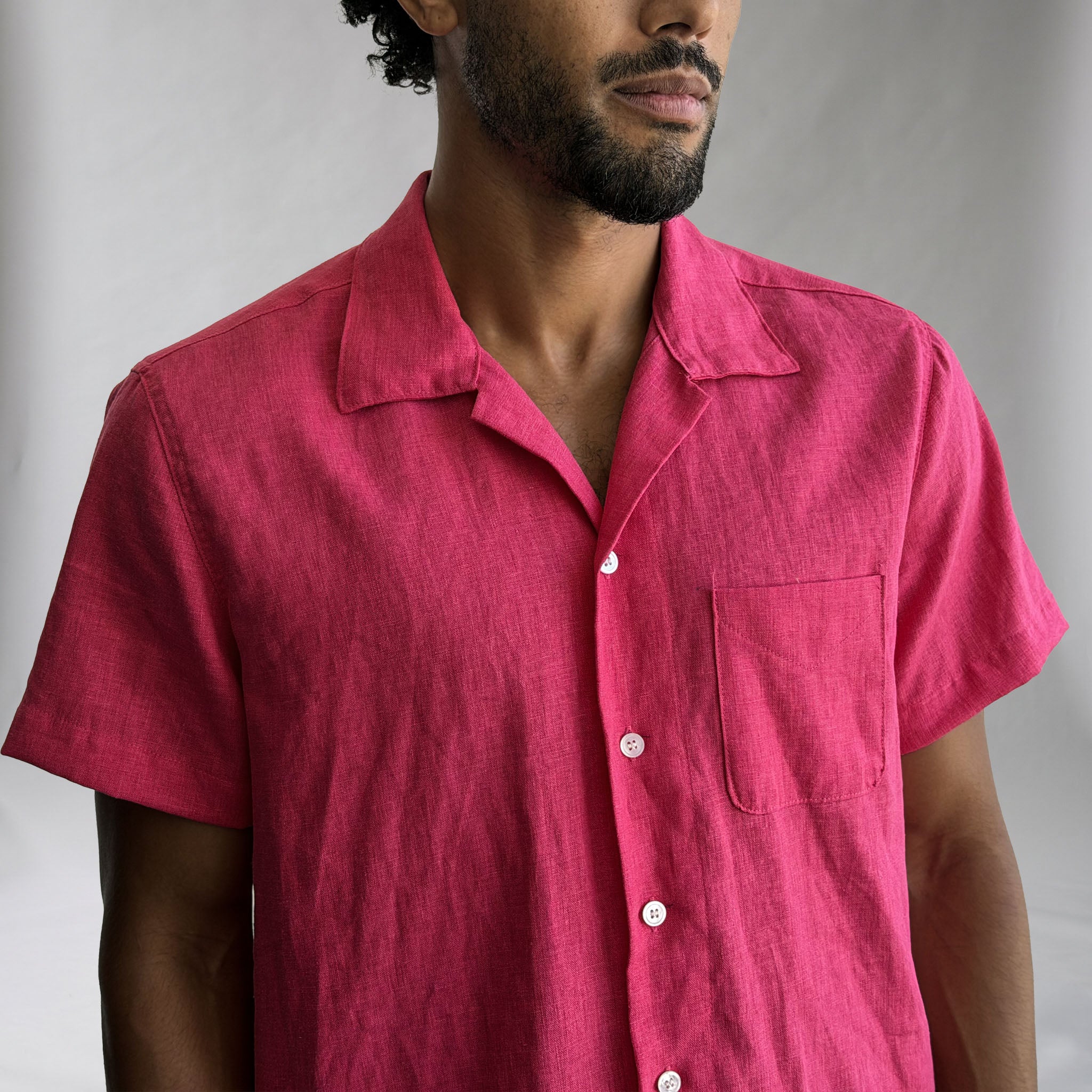 Riviera Fruit Punch Linen Short Sleeve Shirt