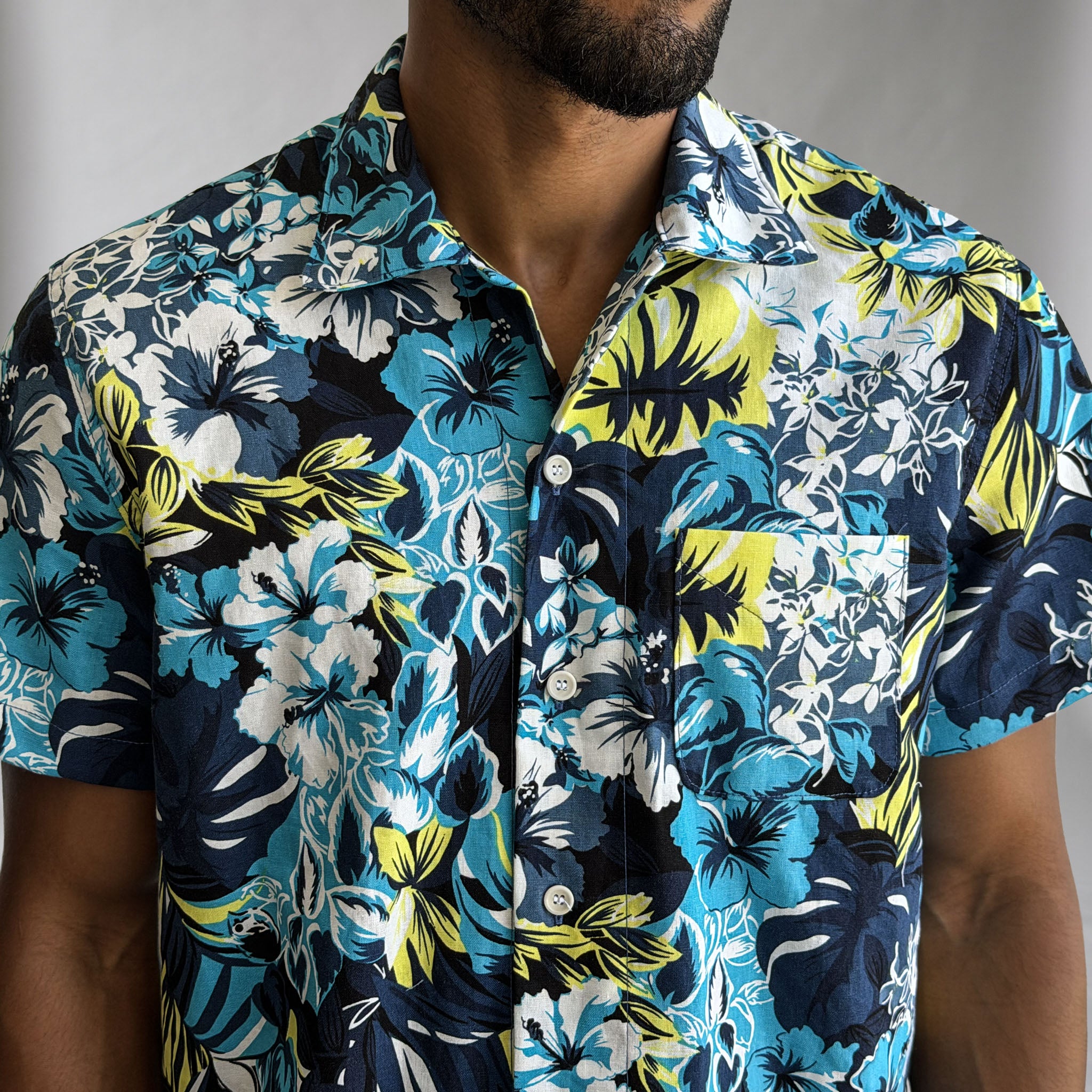 Riviera Moonlight Lagoon Poplin Short Sleeve Shirt