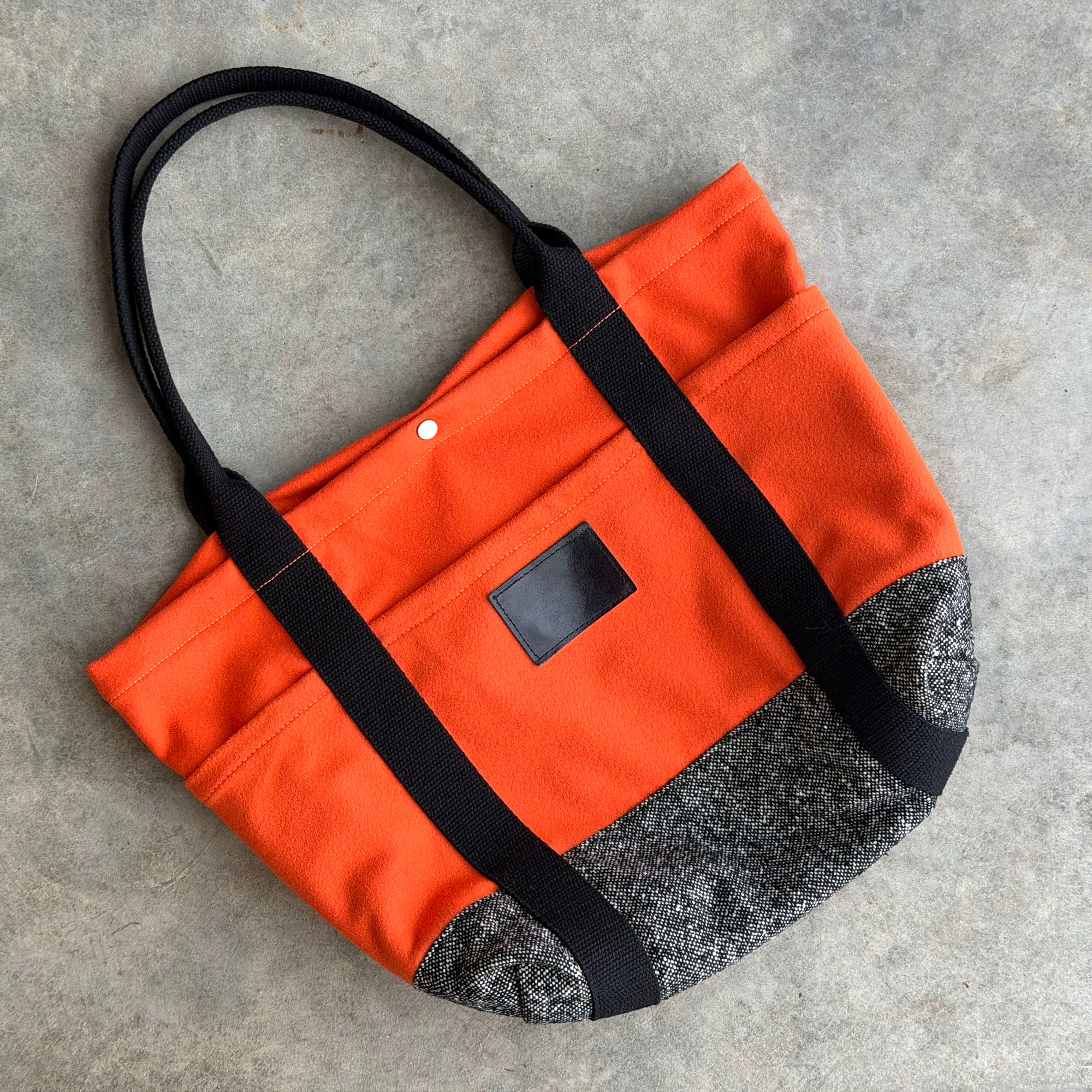 Sample: Harbor Tote Bag in Loro Piana Flannel & Donegal Tweed
