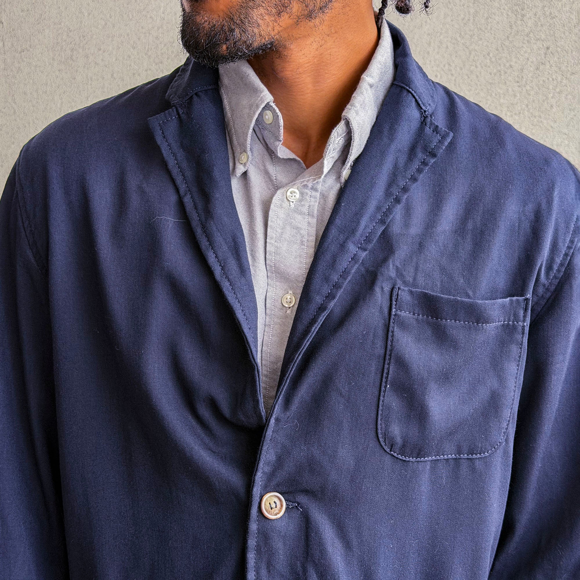 Sinclair Sportcoat Navy Italian Wool-Linen