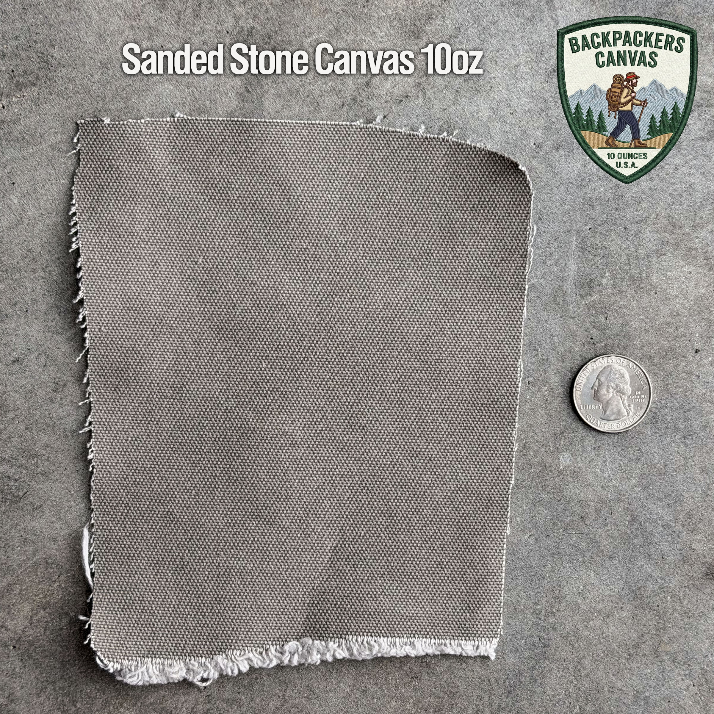 Rivet Chino Sanded Stone 10oz Backpacker Canvas