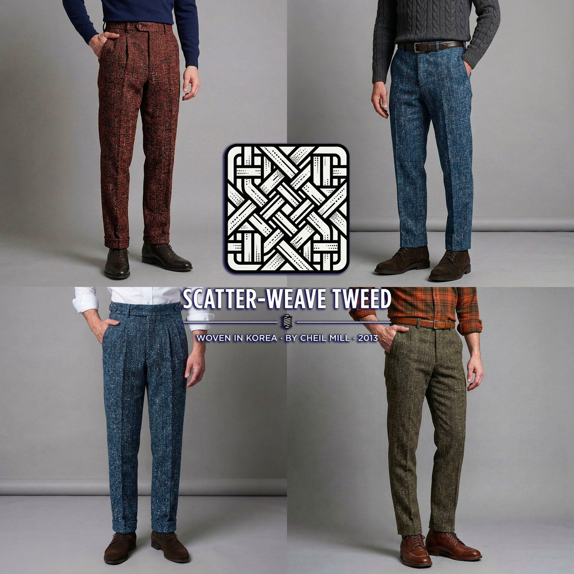 Custom Trousers in Rare Scatter-Weave Tweed