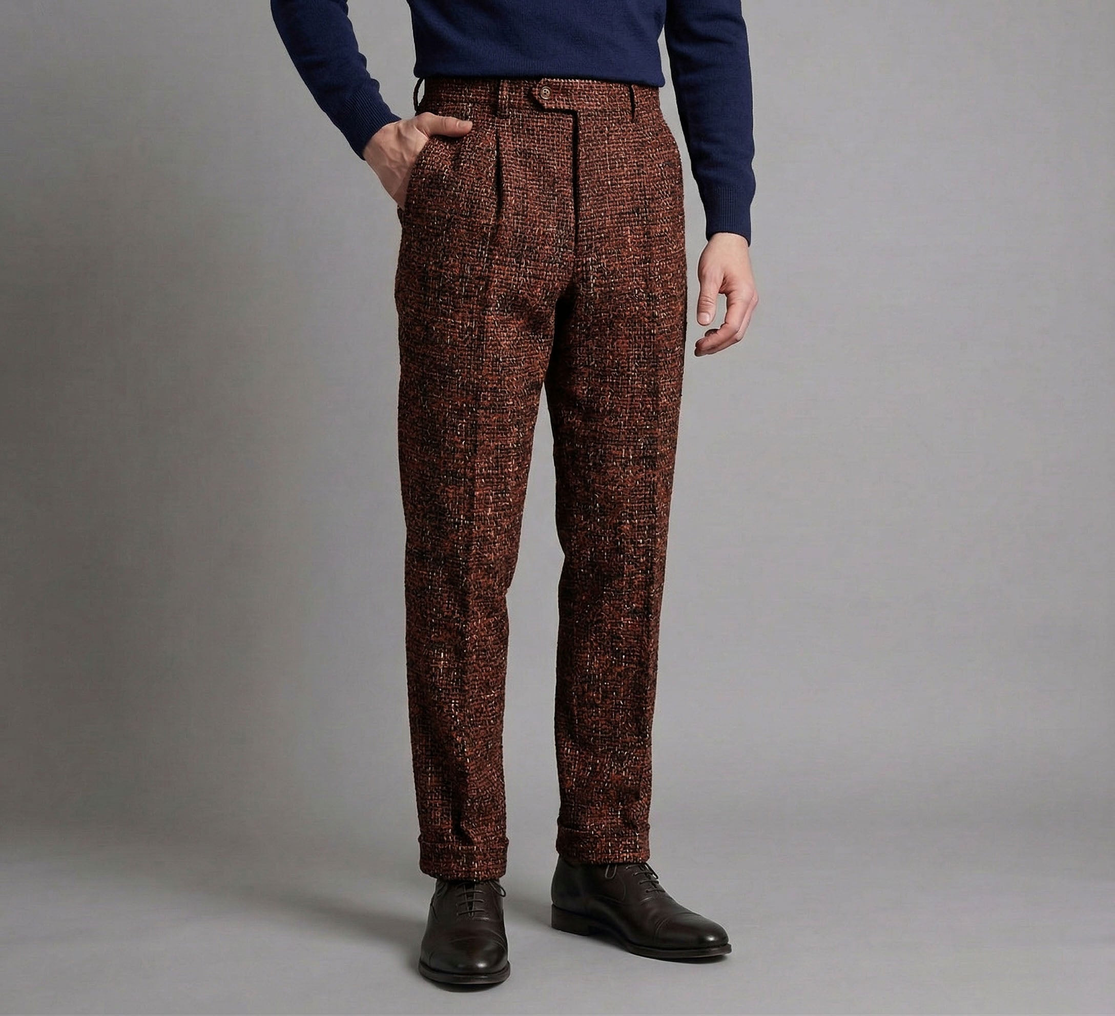 Custom Trousers in Rare Scatter-Weave Tweed