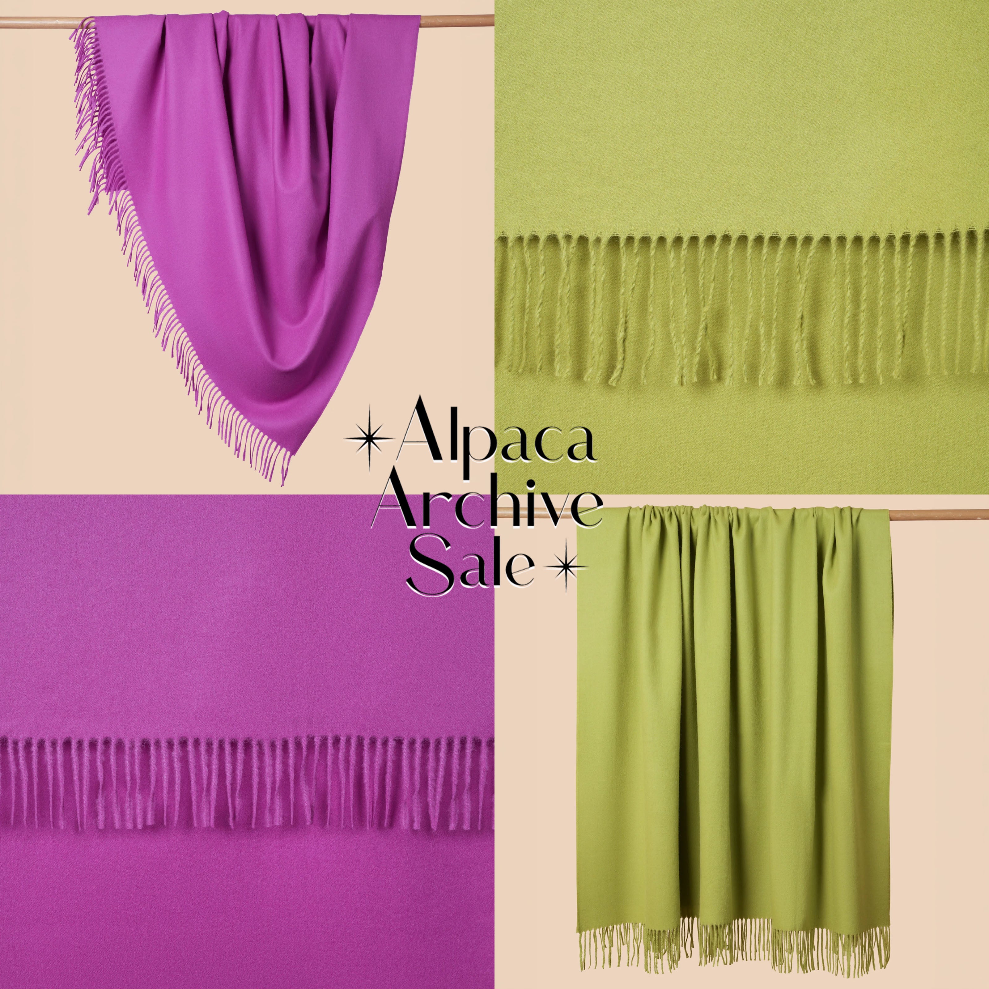 Solid Pastel Alpaca Throw Blanket