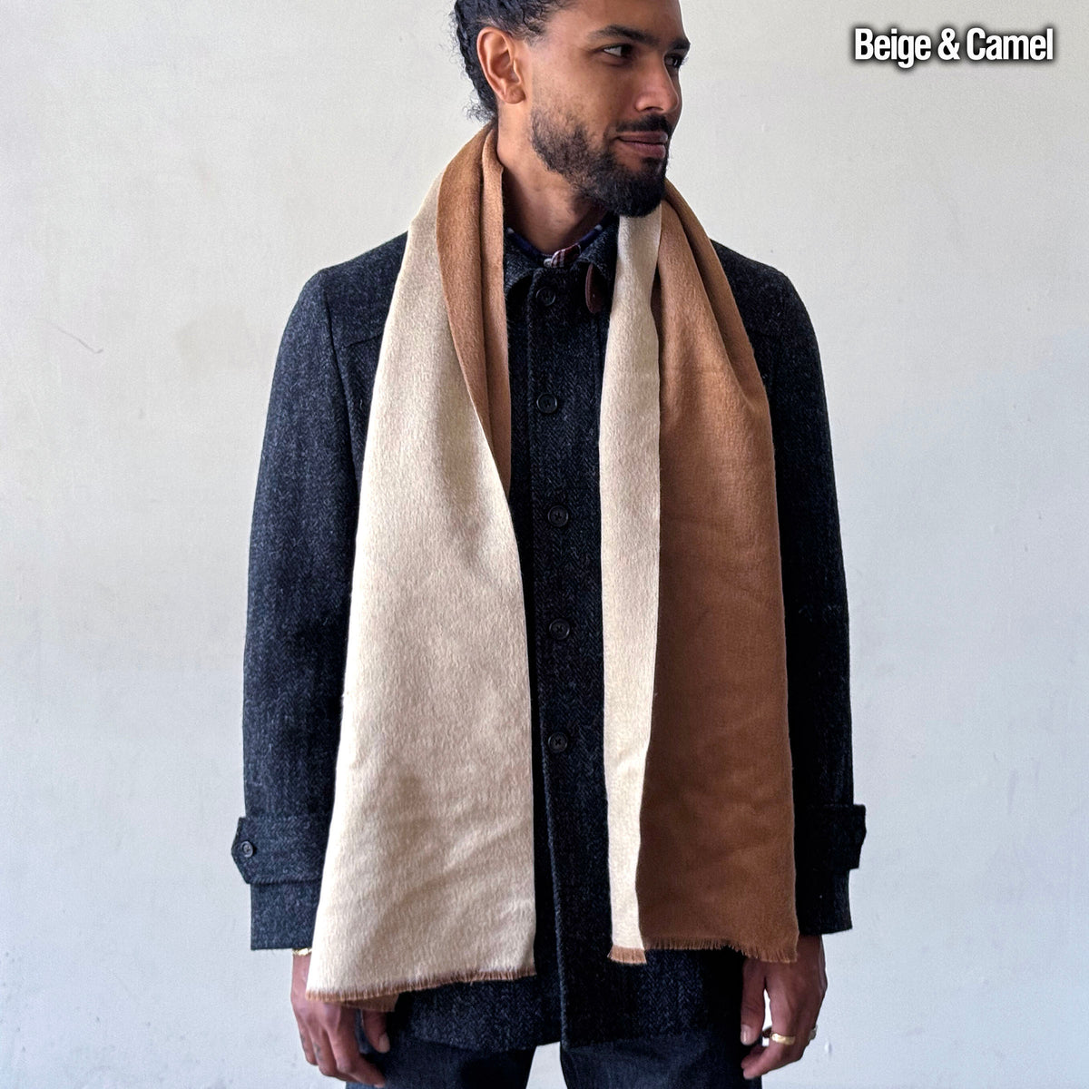 Alpaca Baby Suri Luxe Heavyweight 2-Tone Scarf