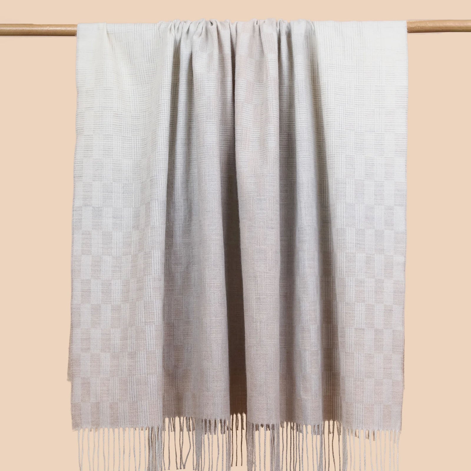 Ombre Mosaic Sateen Alpaca Throw Blanket