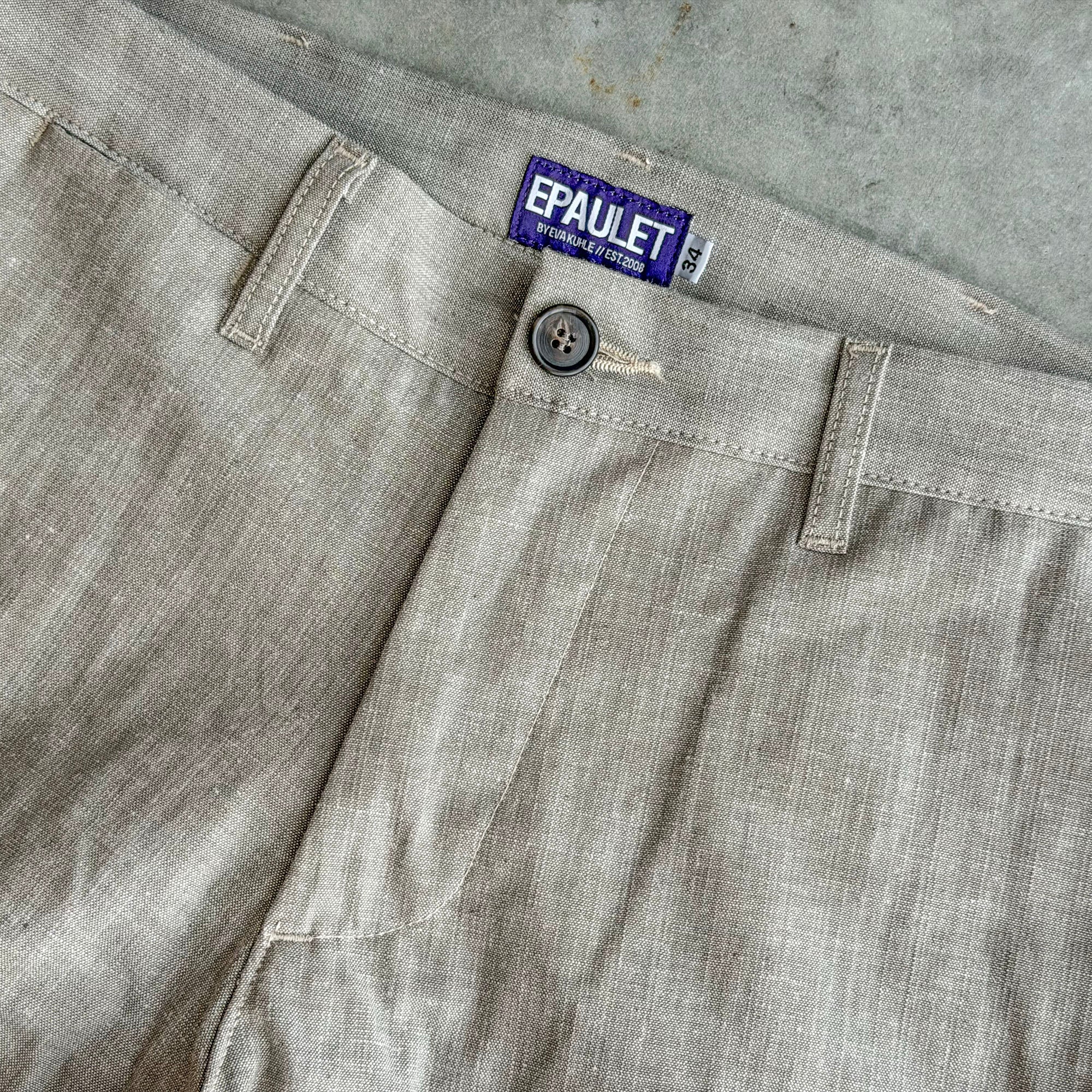 Sample: Rivet Chino in Kaihara 8oz Slubby Wheat Twill Sz 34