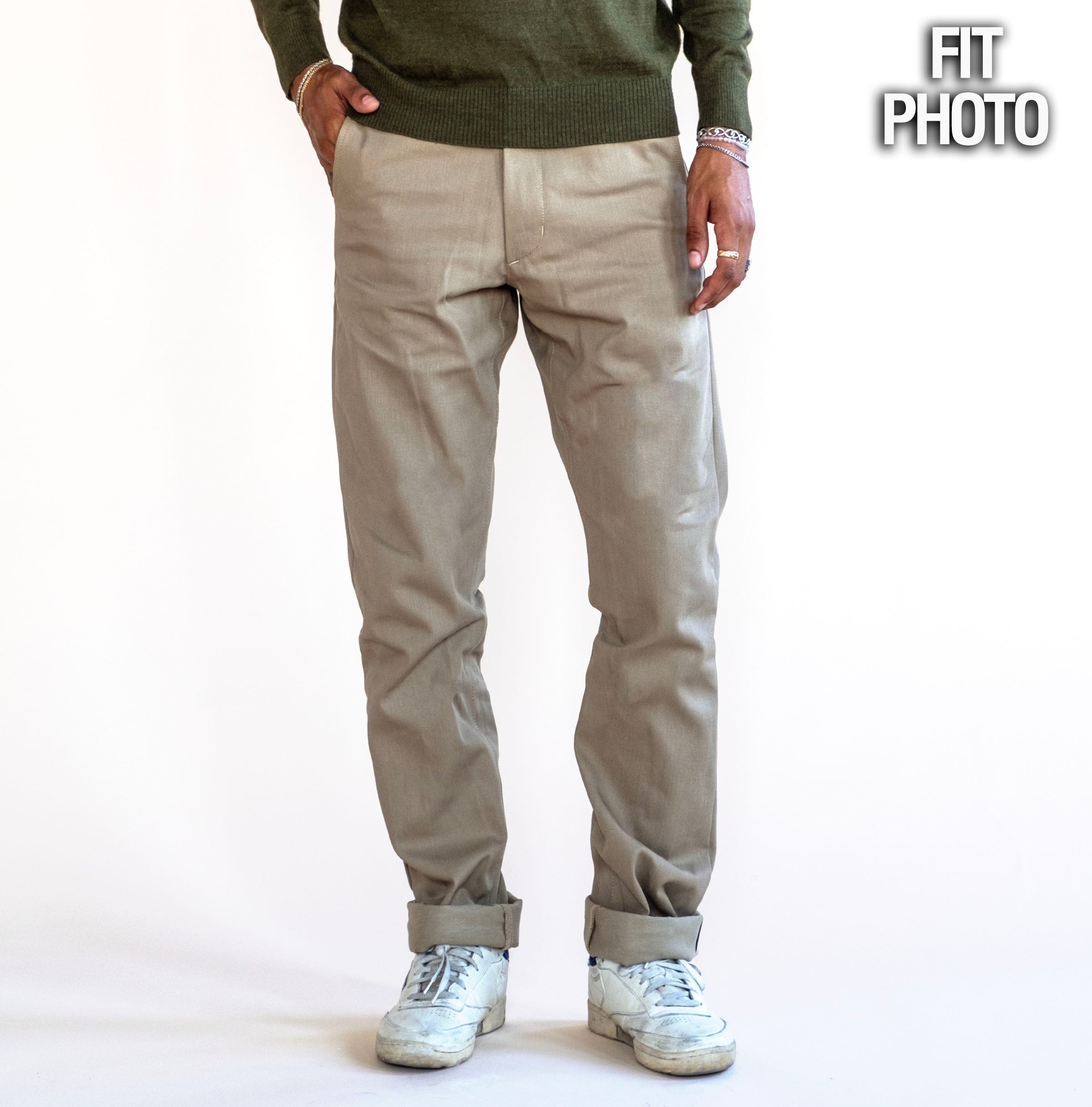 Wilhelm Chino Grey Herringbone Washable Tech Wool
