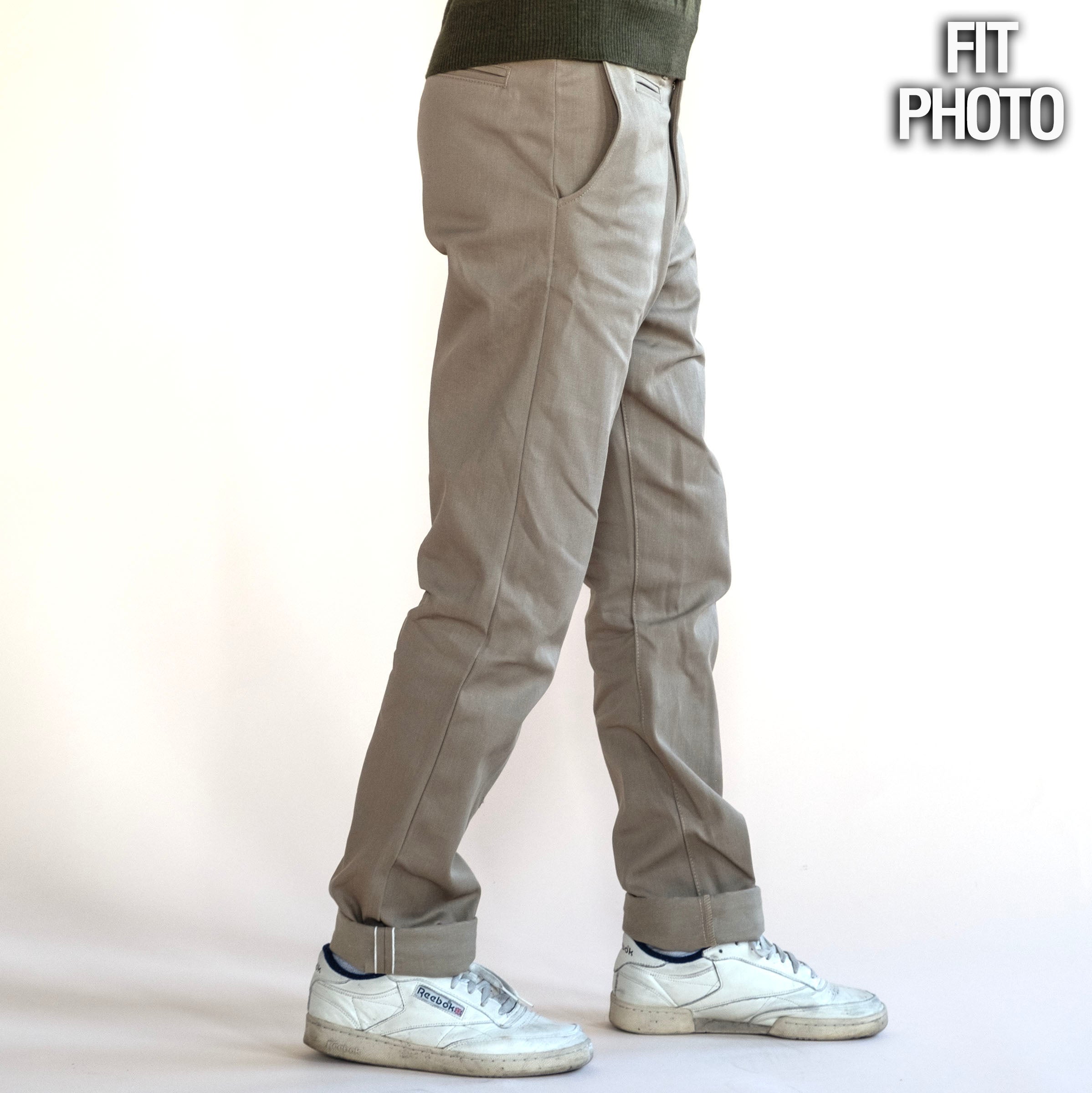 Wilhelm Chino Grey Herringbone Washable Tech Wool